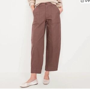 Old Navy Barrel Jeans Size 4 Warm Taupe High Waist